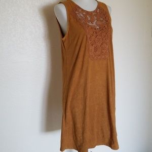 Suede tan dress